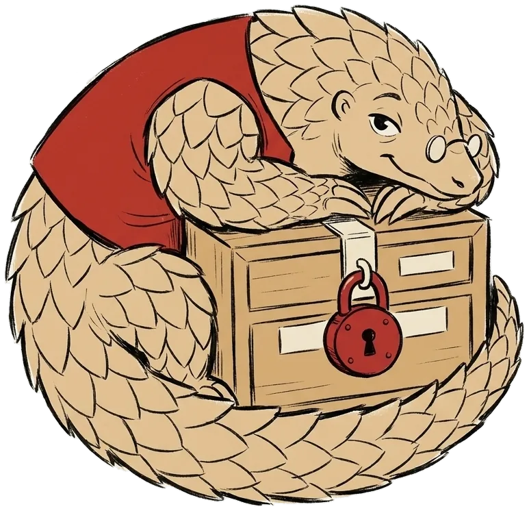 Kavach curls around a small locked drawer box to protect it.